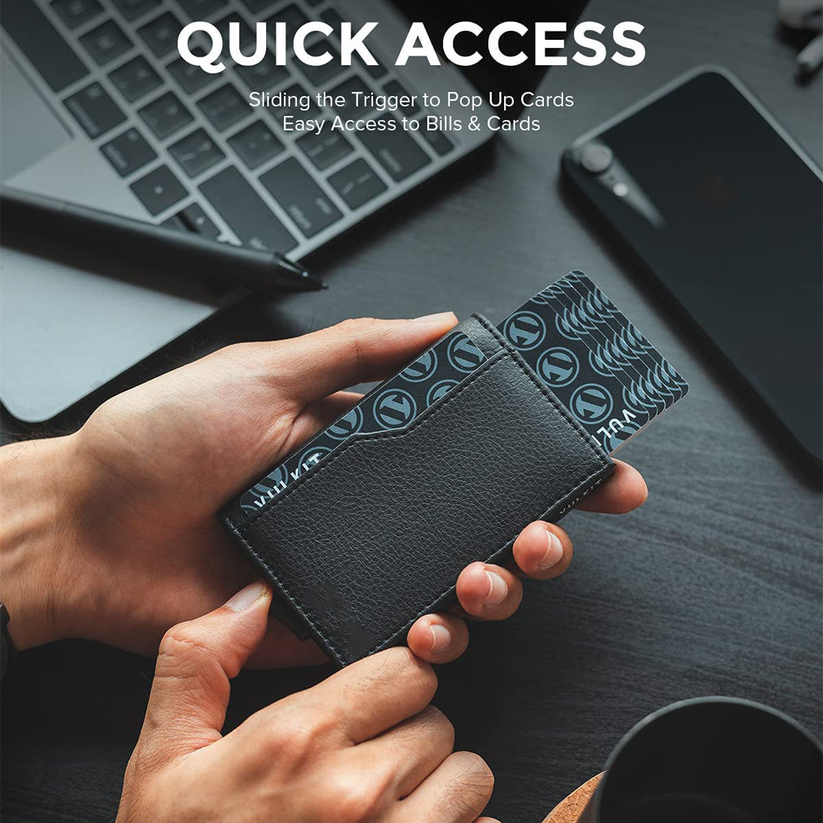 Credit Card Case With Double Id Window Rfid Blocking Automatic Leather Up Wallet Credit Card Case With Double Id Window Rfid Blocking Automatic Leather Up Wallet